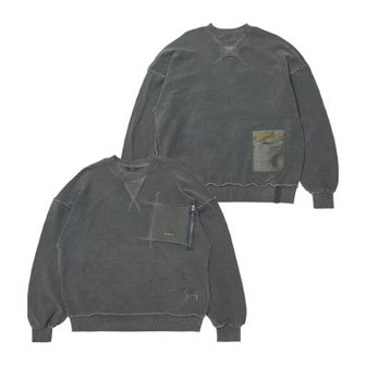 텐바이텐 INSIDEOUT OVERSIZED PIGMENT CREWNECK V2 CHARCOAL