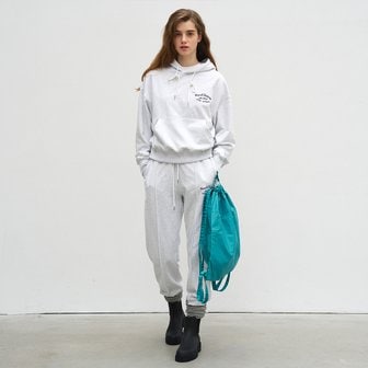 벤시몽 [24SS] FRENCH CROP HOODY - MELANGE GREY