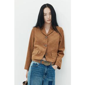 싱글 브레스티드 재킷 다크 베이지 1361734002