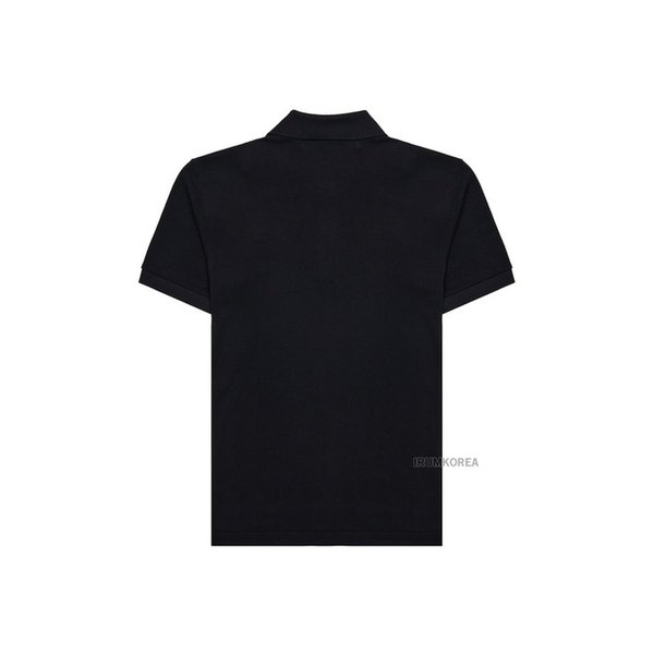 SS25 공용 레드 하트 폴로 티셔츠 AX T006 051 BLACK