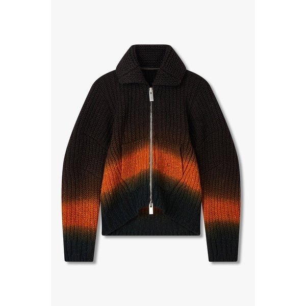 여성 가먼트 다이 울 니트 블루종 6415331121000