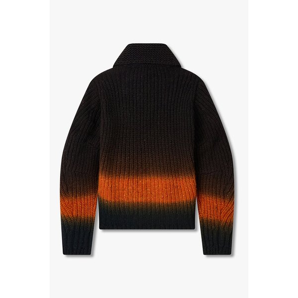 여성 가먼트 다이 울 니트 블루종 6415331121000