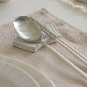 백합 수저받침 2P