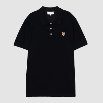 메종키츠네 25SS 폭스 헤드 반팔 폴로 티셔츠 블랙 LM00208KJ7002 P199