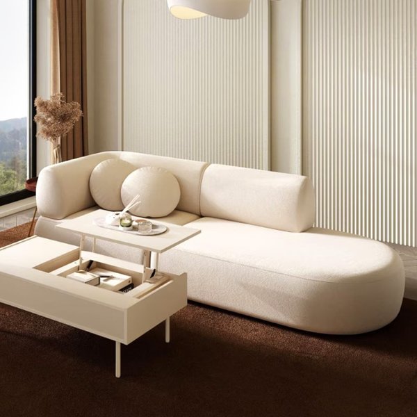 비엔나 3인소파 오픈카우치형_아이보리 (좌우 택1)
