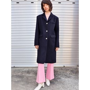 네이비 진주단추 롱코트 _Navy Pearl button Long CT