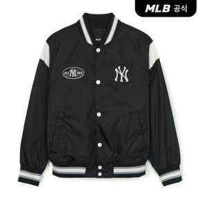 [코리아공식] 어깨배색 바시티자켓 NY (Black)