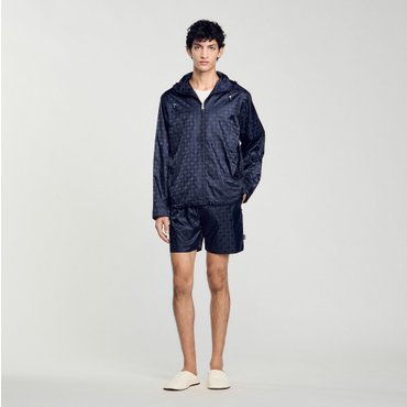 산드로옴므 [SANDRO HOMME] 스퀘어 크로스 나일론 자켓 SH25S3MRJ0342