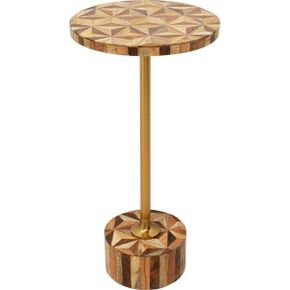 독일 카레 스툴 의자 1854927 Kare Domero Geo Design Side Table Gold / 브라운 Diameter 25 cm