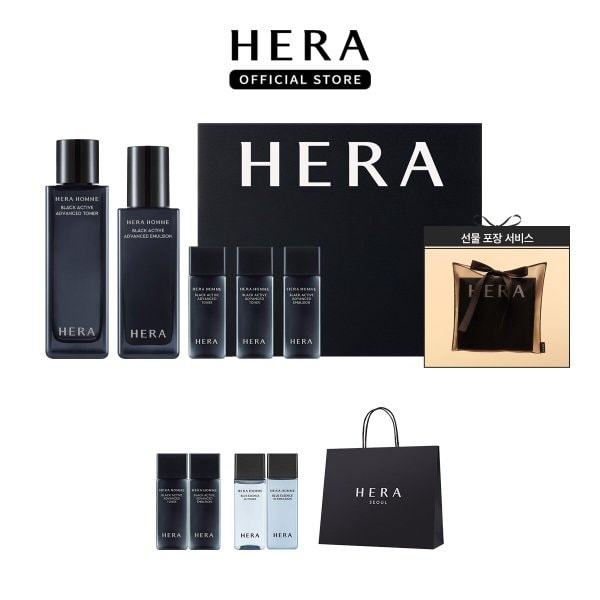 [단독][선물포장] NEW 옴므 블랙 액티브 세트 2종