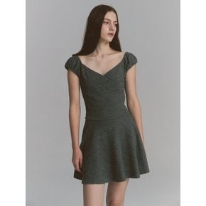 Rose Flare Dress Charcoal