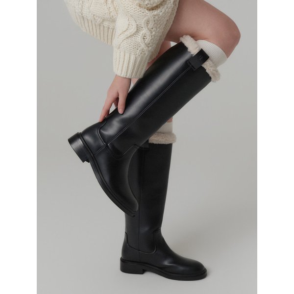 리아나 시어링 롱 부츠_블랙 / RIANA SHEARLING LONG BOOTS_BLACK