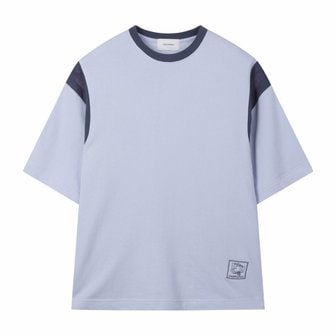 커스텀멜로우 fabric mixed half sleeve tee_CWTAM24425BUX