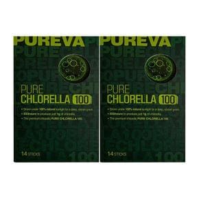 퓨레바 퓨어 클로렐라100 1000mg x 14포 / 2개 / DY