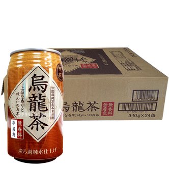 재팬푸드몰 [박스] 토미나가 고베 사보 우롱차 (캔) 340ml x 24개