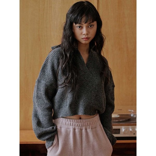 OVERFIT COLLAR KNIT TOP_T326TP125