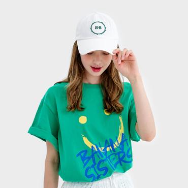 바나나시스터즈 BB 서클 레터링 볼캡 WHITE