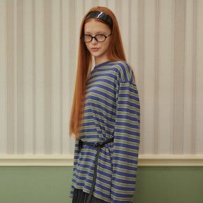 Plue Stripe Long T-shirt