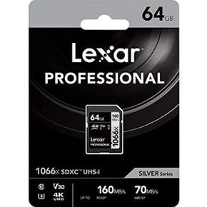 영국 렉사 sd카드 Lexar SDXC Card 64GB / GB Professional 1066x UHSI V30 U3 1725701