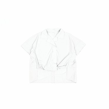 코데즈컴바인 밑단꼬임 디테일 블라우스 CIB-BL505W5