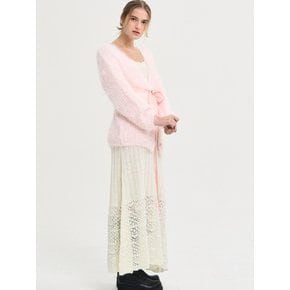 Adorable Fur String Cardigan_Pink