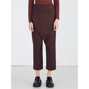 Layered Tuck Pants_Brown