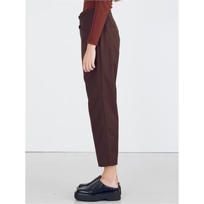 Layered Tuck Pants_Brown