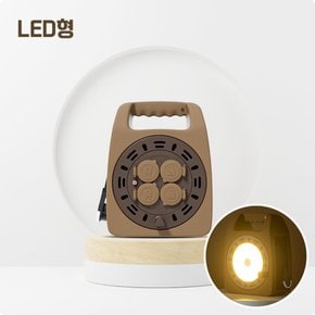 러그박스 LED 20M 캡형 브라운 1.0SQ - 캠핑 릴선 전기릴선 연장선 작업선 리드선