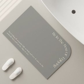 주방 현관 모던 러그 욕실 규조토 발 판 매트 그레이 (WBC5C0F)