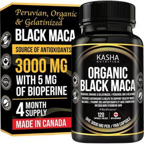 캐나다 KASHA Nutrition 마카 뿌리 3000mg 120캡슐