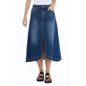 4372783 Wash Lab Denim Align Slit Front Midi Skirt