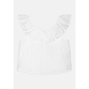 키즈 타미힐피거 BRODERIE ANGLAISE FRILL - 블라우스 - 화이트 8504226