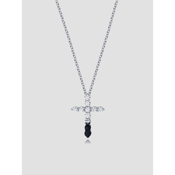 Long Cross Necklace_Black