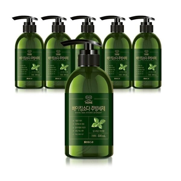 [신제품] 코디앳홈 베이킹소다 주방세제 바질향 500ml (6팩)