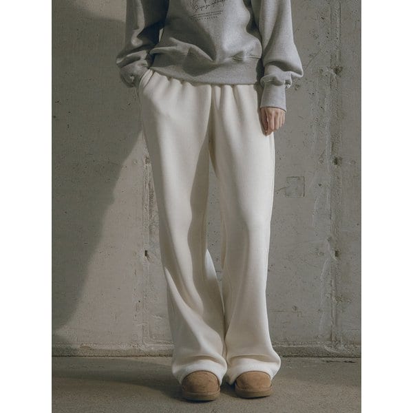 SIPT7097 기모 골지 스웻 팬츠_Cream