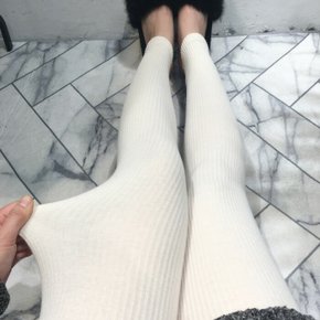 / 1+1 쫀쫀 골지 면 스판 레깅스 팬츠 운동 쫄바지