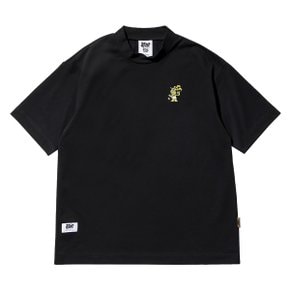 반팔티 모크넥 W래빗 블랙 YORF SHORT SLEEVE MOCK NECK W RABBIT BLACK