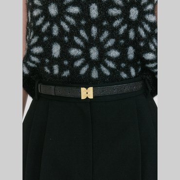 EENK ZEME Pendant Belt with Logo - Black