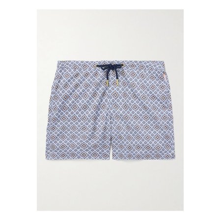 올레바브라운 불독 스트레이트 미드 렝스 프린트 리사이클 스윔 쇼츠 블루 1647597359829256
