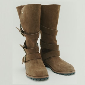 리얼 스웨이드 버클 부츠 Carry Barrette Real Suede Buckle Boots