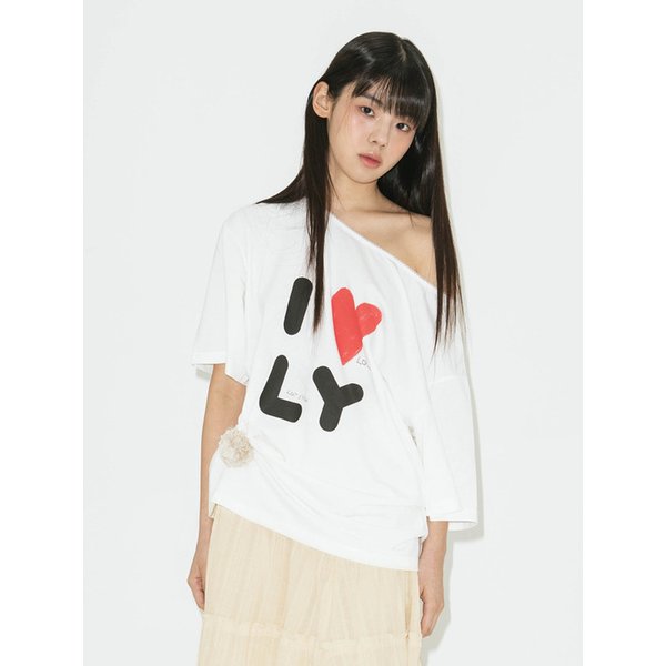 lotsyou_I Love You Lace Tee White