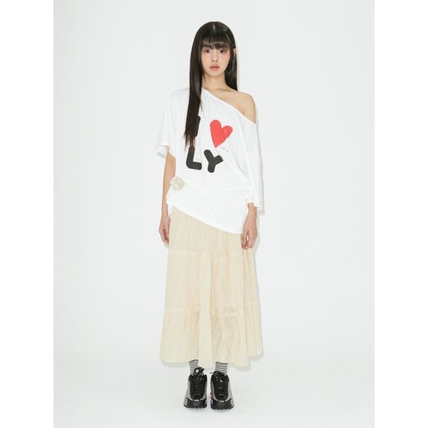 lotsyou_I Love You Lace Tee White
