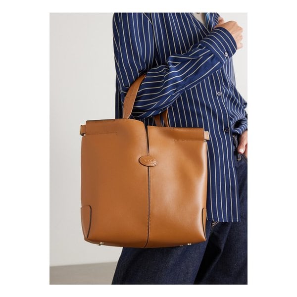 Dbm 패널 가죽 토트 탠 브라운 46376663162854946