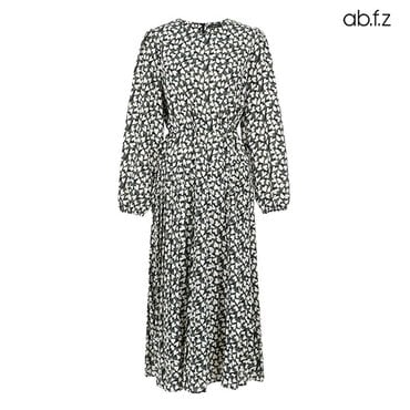 ab.f.z 하드 패턴 라운드넥 플레어 원피스 (AFX5HO31A)