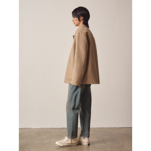 Cashmere Blend Handmade Patchpoket Jacket_Beige