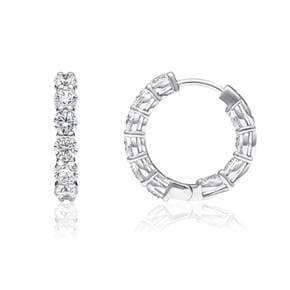 피치 3.00mm 1부 14K 18K 링 원터치 다이아몬드 귀걸이