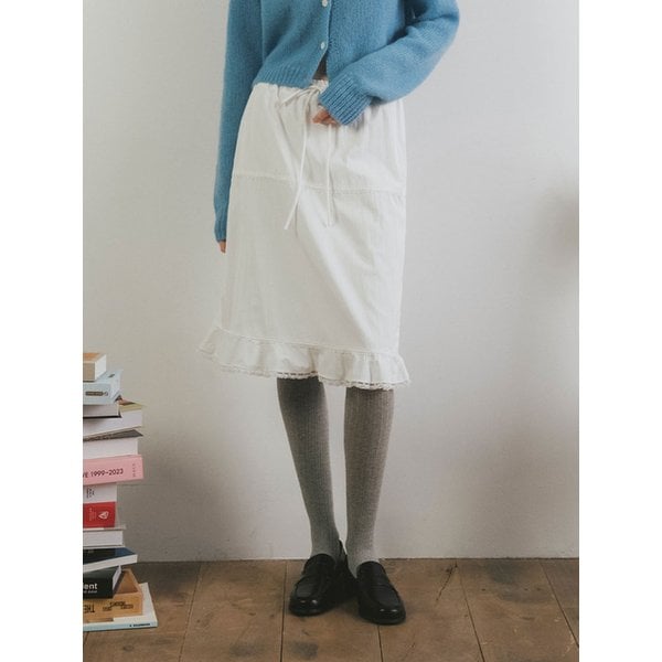 TINY LACE RUFFLE SKIRT [WHITE] / 2COLOR