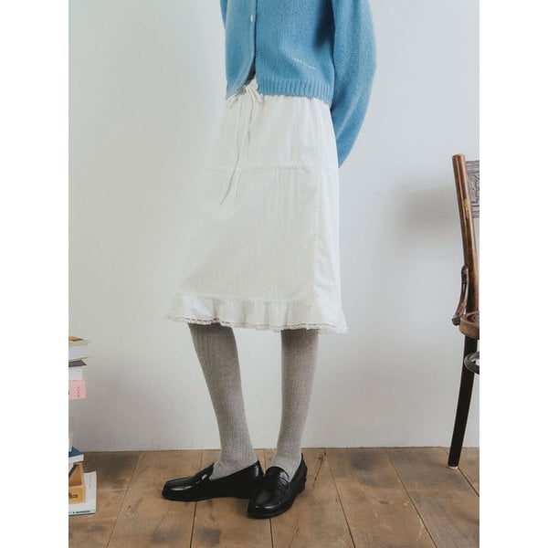 TINY LACE RUFFLE SKIRT [WHITE] / 2COLOR