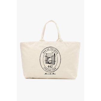 MAN ON THE BOON 로고 캔버스 백 4716160103000