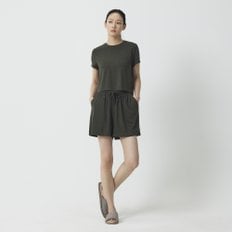 여 레이온 스트레치 3부 파자마 팬츠(KHAKI / MELLANGE GREY / BLACK)